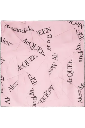 Alexander McQueen Logo-jacquard silk scarf