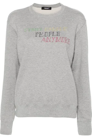 UNDERCOVER Slogan-embroidered cotton sweatshirt