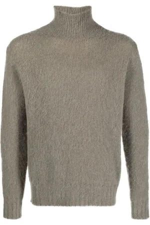 Ami High-neck brushed-effect jumper