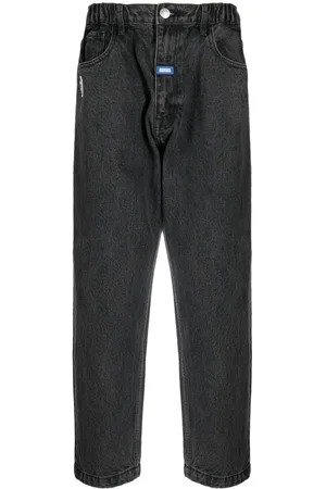 A Bathing Ape Logo-appliqué straight-leg jeans