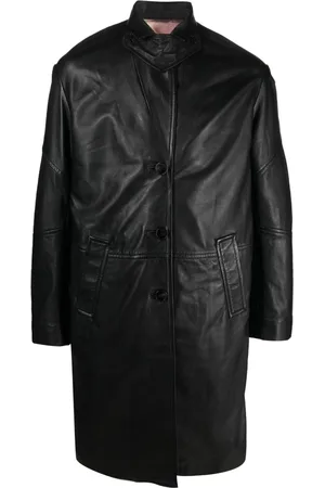 Zadig & Voltaire Macari buttoned leather coat