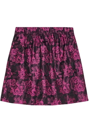 Ganni Botanical-print jacquard miniskirt