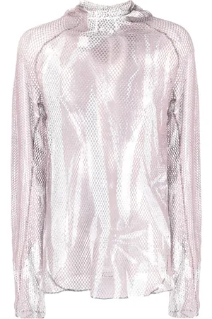 Kanghyuk Fishnet cotton hoodie