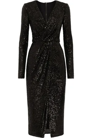 Dolce & Gabbana Sequin-embellished V-neck minidress