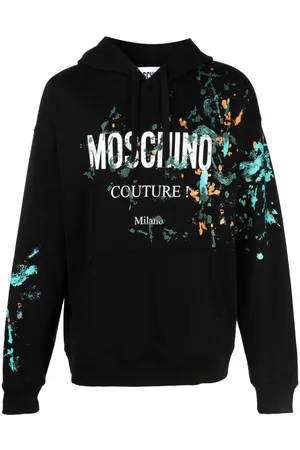 Moschino Painterly-print organic cotton hoodie