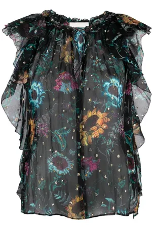 ULLA JOHNSON Dominique floral-print top