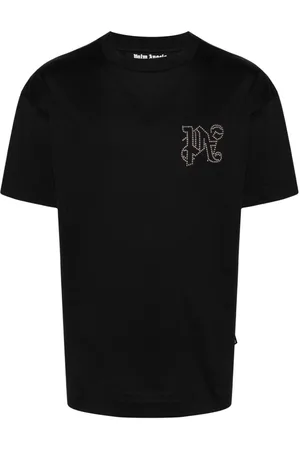 Palm Angels Monogram-appliqué cotton T-shirt