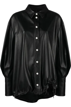 The Attico Leather shirt jacket