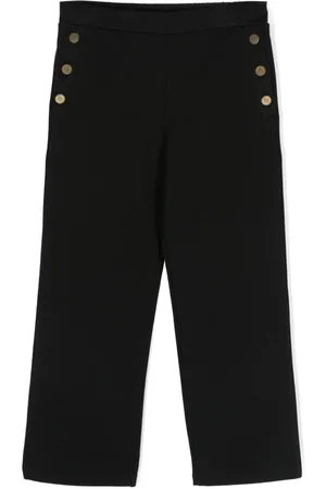 Pinko Logo-button elastic-waist trousers