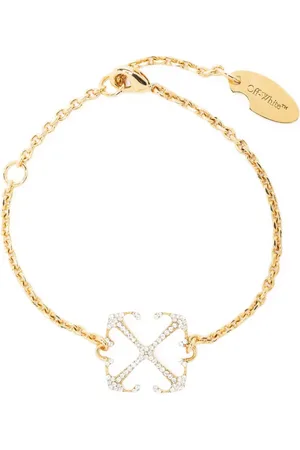 OFF-WHITE Arrows-motif crystal chain bracelet