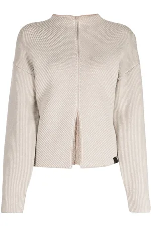 Izzue Striped mock-neck top