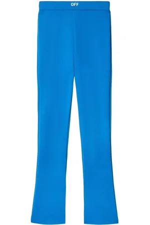 OFF-WHITE Logo-waistband flared leggings