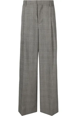 Moschino Check-pattern wide-leg tailored trousers