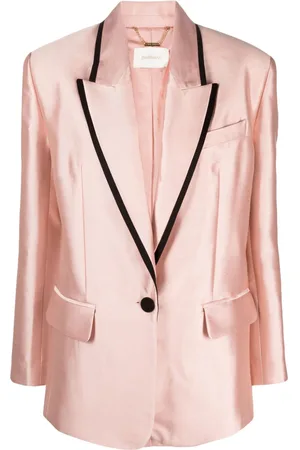 ZIMMERMANN Contrasting-trim single-breasted blazer