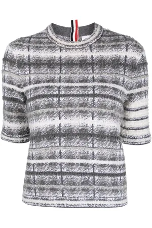Thom Browne Tartan-check-pattern T-shirt