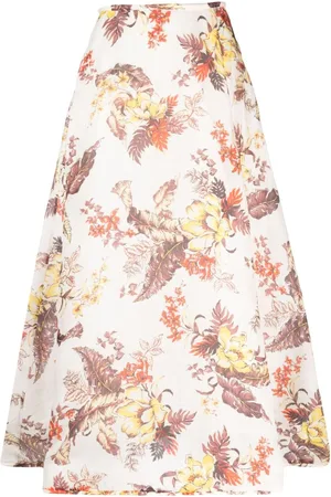 ZIMMERMANN Matchmaker floral-print A-line skirt