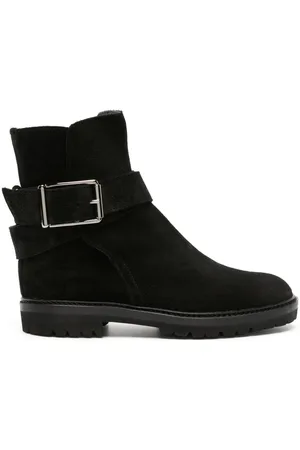 Manolo Blahnik Buckle-detail suede ankle boots