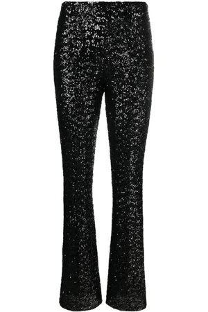 Oseree Sequin-embellished wide-leg trousers