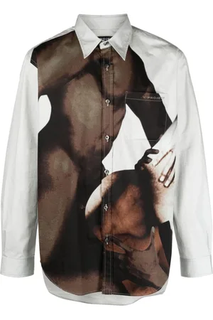 Y / PROJECT Collage-print cotton shirt