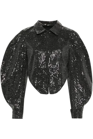 ROTATE Sequin-embellished cropped jacket