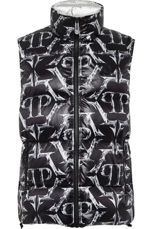 Philipp Plein Logo-print drawstring padded gilet