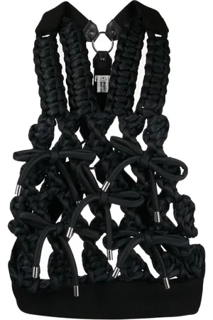 NOIR KEI NINOMIYA Bow-embellished macramé satin vest
