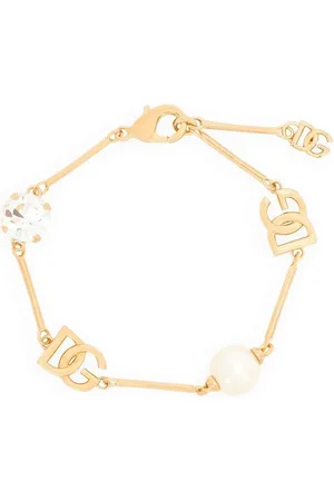 Dolce & Gabbana DG-plaque crystal-embellished bracelet