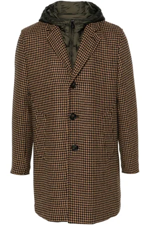 PALTÒ Geraldo houndstooth detachable-hood coat