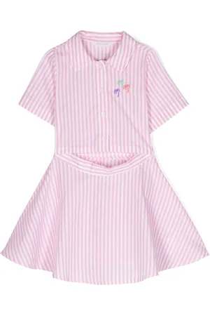Palm Angels Palms striped shirt dress