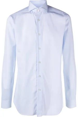 Xacus Spread-collar cotton shirt
