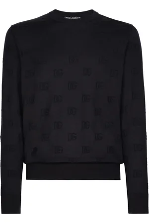 Dolce & Gabbana Logo intarsia-knit silk jumper
