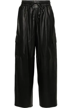 YVES SALOMON Wide-leg leather cargo trousers