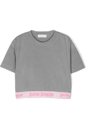 Palm Angels Logo-underband cropped T-shirt
