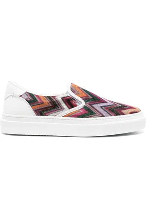 Missoni Zigzag-pattern lurex-detail sneakers