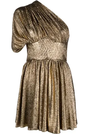 RHEA COSTA Sequin-embellished one-shoulder minidress