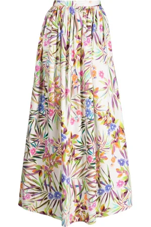 Bambah Floral Sarah cotton midi skirt