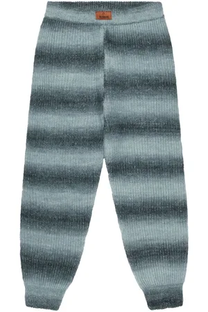 Missoni Ombré-effect striped knitted trousers