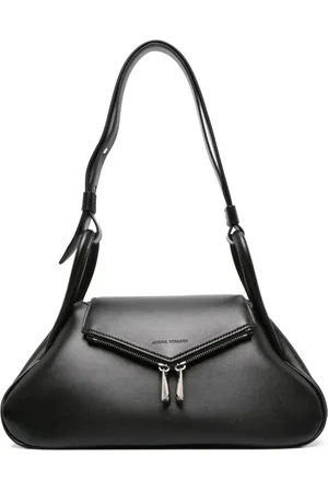 Amina Muaddi Gemini leather shoulder bag
