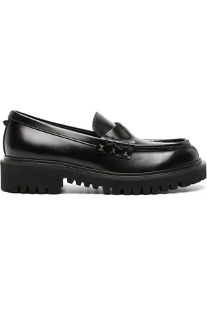 VALENTINO GARAVANI Rockstud-embellished leather loafers