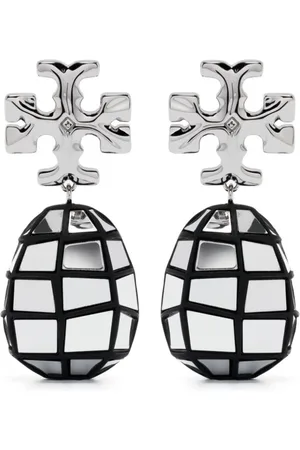 Tory Burch Logo-plaque drop earrings