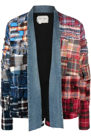 GREG LAUREN Panelled cotton jacket