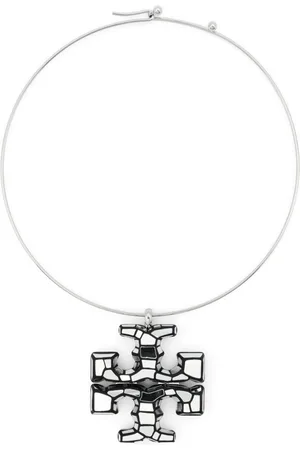 Tory Burch Logo-plaque polished-finish necklace