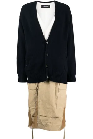 UNDERCOVER Colour-block layered maxi coat
