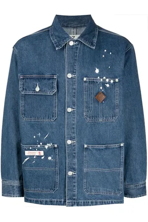 Izzue Logo-embroidered denim jacket