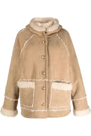 tout a coup Hooded suede jacket
