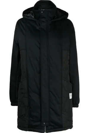 Izzue Logo-appliqué hooded padded coat