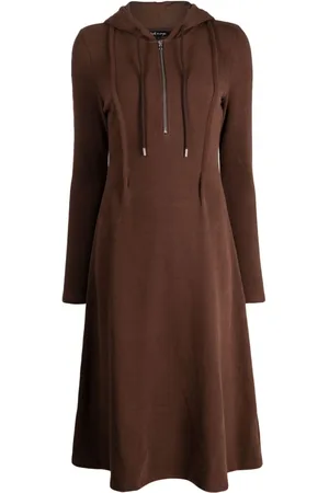 tout a coup Hooded cotton midi dress