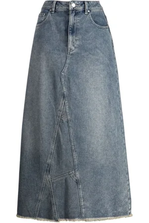 tout a coup Panelled denim maxi skirt