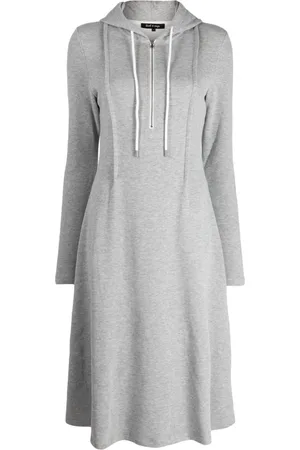 tout a coup Hooded fine-knit midi dress