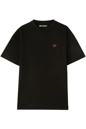 Palm Angels Monogram-appliqué cotton T-shirt